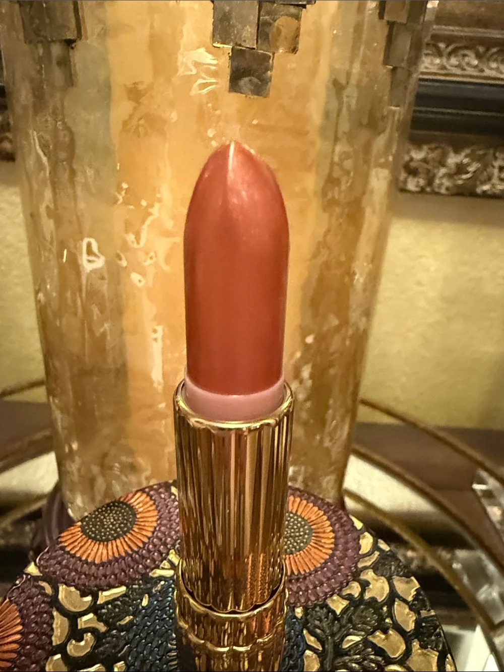 RARE Estee Lauder All Day Lipstick Cafe Latte A-8A Gold Tube New in Box Vintage